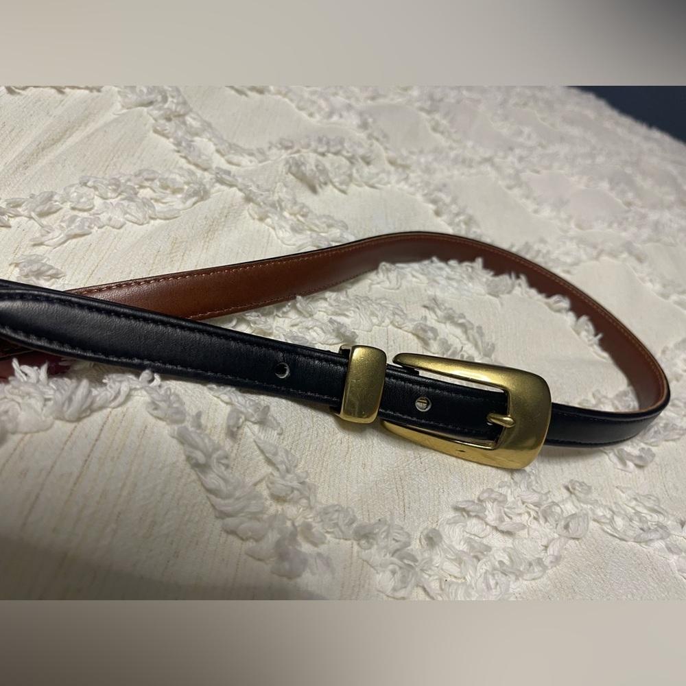 Coach Black Belt with Gold Buckle
